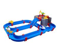 AquaPlay Harbour, gioco d'acqua per attività all'aria aperta, con treno, barche e 2 personaggi da gioco, giocattolo acquatico per bambini dai 3 anni, 128 x 93 x 40 cm