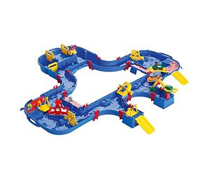 AquaPlay Mega Lock Box, Set da 62 Pezzi per Tavolo Acquatico, Giocattolo da Giardino, Adatto per Bambini dai 3 Anni in su