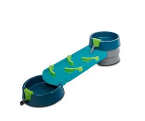 AquaPlay Mudway Run - pista combinata per giochi d'acqua e sabbia, 1,5 m con serrature, piscine e cursori, sistema a incastro flessibile, resistente alle intemperie, gioco d'acqua naturale per