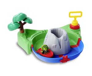 AquaPlay Sploshy Volcano giocattolo per vasca da bagno con macchina in schiuma, giocattolo per l'acqua per bambini dai 1,5 anni in su, con schiuma lava, lago e barca, con ventose per vasca da bagno e