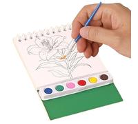 Aquarell Malbuch, Wasserfarbenbuch Mit Beiliegendem Pinsel | Wasserfarben Malbuch, buch | Dettagli Aquarellbuch Mit Verschiedenen Motiven Für Anfänger Und Fortgeschrittene Malte