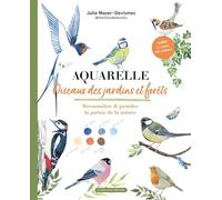 Aquarelle, oiseaux des jardins et forêts