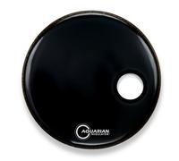 AQUARIAN DRUMHEADS RPT16BK Regulator Series - 16 inch Drumhead - Black - W/Ring