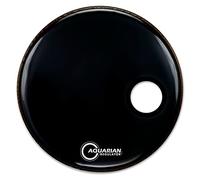 AQUARIAN DRUMHEADS RPT18BK Regulator Series - 18 inch Drumhead - Black - W/Ring