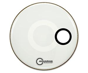 AQUARIAN DRUMHEADS RSM22W Regulator Series - 22 inch Drumhead - Black - W/Ring