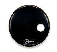 Aquarian Regulator - Pelle per grancassa con foro di risonanza, 56 cm (22"), colore: Nero