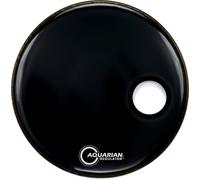 Aquarian RSM20BK Regulator Port/Ring 20" Black Pelli Risonanti Batteria