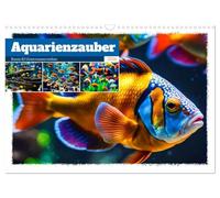 Aquarienzauber - Bunte KI Unterwasserwelten (Wandkalender 2026 DIN A3 quer), CALVENDO Monatskalender: Farbenfrohe Unterwasserwelten mit bunten Aquarienfischen.
