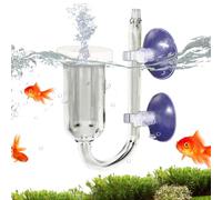 Aquarium Air Diffuser, Pump Bubble Maker Fittings, Glass Oxygen Refiner Disc for Efficient Airs Supply, Ideal for Hydroponics and Betta Tanks, 4.5x4.5x9 cm / 5.5x5.5x9 cm