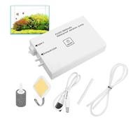 Aquarium Air Pump, Adjustable Oxygen Bubbler, 4.88×3.31×1.06 Inch Ultra-Quiet Design, Energy-Efficient Output for Turtle Shrimp Plant Tanks Seafood Freshwater Saltwater Aquaculture