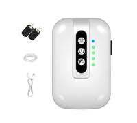 Aquarium Air Pump, Aerator Pump, Double Outlets USB Rechargeable Long Battery Compact Lightweight Portable Strong Airflow, Pond Aerator for Outdoor Garden Balcony, 4.72x3.15x1.57Inches, White