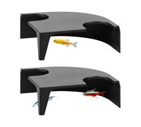 Aquarium Cave Corner Decorative Landscaping Habitat Ornament 2-Piece
