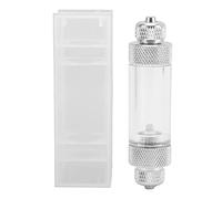 Aquarium CO2 Bubble Counter | No Return Design Helps Avoid Backflow Damage | Accurate Bubble Counting for Fish Environments/Planted Environments | Aluminum Alloy, Easy (Doppia testa 82 X 20 mm/3,2