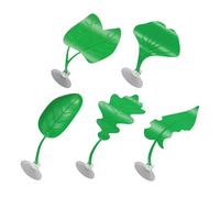 Aquarium Decorations | Artificial Leaf Ornaments | 5-Piece Reptile Decorations For Terrarium | For Snake Corn Bearded Dragon Lizard Gecko Freshwater Saltwater Indoor