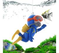 Aquarium Floating Ornament - Cute Diver Tank Ornament, Safe Tank Figure | Ornaments For Fish Tanks, Landscape Greening, Aquarium Setup, Small Tanks Display, Kids Room Decor, Underwater Scene Design