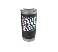 Aquarium Hobbyist I Fight Algae Daily Bicchiere termico in acciaio inox doppia parete