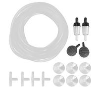 Aquarium Oxygen Tube Controllo Valvola Bancia Fish Blobble Pietre Set Accessori completi Promozione della salute per gli appassionati di acqua (Tubo da 4 metri da 25 mm pietra di gas)