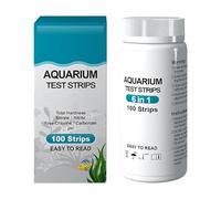 Aquarium Test Strips - 6-in-1 Water Testing Kit, 100pcs Quality Monitor, PH Carbonate Hardness Chlorine Analysis, Fish Tank Checker | Aquatic For Home Or Professional Use
