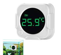 Aquarium Thermograph, Electronic Temperature Gauge, Wireless Temp Sensor, Digital Display Monitor, Accurate Water Testing Tool for Freshwater, Sea, Fish Tanks, Terrariums,1.77x1.77x0.79 Inches