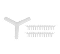 Aquarium Valve Connector Kit | 30Pcs Plastic 8 / 4mm Straight/L - Shape / 3 - Way Connectors | Fish Tank Pump Tube Fittings for Pipe Management (8mm tee)