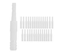 Aquarium Valve Connector Kit | 30Pcs Plastic 8 / 4mm Straight/L - Shape / 3 - Way Connectors | Fish Tank Pump Tube Fittings for Pipe Management (4/8mm straight through)