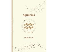 Aquarius Journal: Zodiac 100-Page Lined Paper Journal: Great Aries Gift - Horoscope Notebooks/Diary for Astrology Lovers