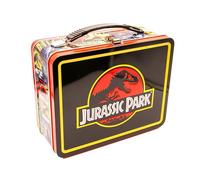AQUARIUS Jurassic Park Fun Box - Robusta scatola di latta con manico in plastica e copertina frontale in rilievo - Licenza ufficiale Jurassic Park Merchandise & Collectible Gift (48289)