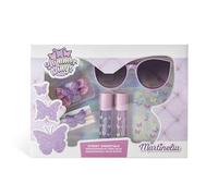 AQUARIUS MARTINELIA SHIMMER WINGS STREET ESSENTIALS, occhiali da sole per bambini rosa, elastici per capelli colorati e lucidalabbra