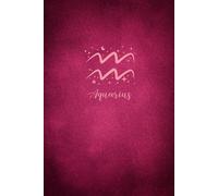 Aquarius Notebook with Minimalist Aesthetic and Pink and Purple Cover