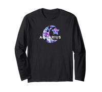 AquARIUS REGALI ZODIAC COMPLEANNO ASTROLOGY STAR Moon SUN SEGN Maglia a Manica