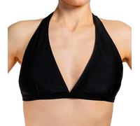 Aquarti Bikini Top Donna - Reggiseno da Bagno Comodo, Coppe A-D, Vari Colori e allacciature, Stile Senza Tempo, Design 041 - Tie-on/Nero, 38 Cup B