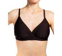 Aquarti Bikini Top Donna - Reggiseno da Bagno Comodo, Coppe A-D, Vari Colori e allacciature, Stile Senza Tempo, Design 042 - con Cinturini/Marrone, 42 Cup D