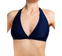 Aquarti Bikini Top Donna - Reggiseno da Bagno Comodo, Coppe A-D, Vari Colori e allacciature, Stile Senza Tempo, Design 041 - Tie-Dye/Blu Scuro, 40 Cup C