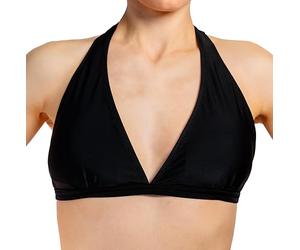 Aquarti Bikini Top Donna - Reggiseno da Bagno Comodo, Coppe A-D, Vari Colori e allacciature, Stile Senza Tempo, Design 041 - Tie-on/Nero, 38 Cup B