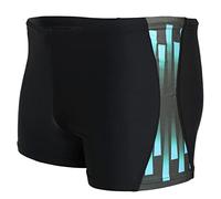 Aquarti Calzoncini da Bagno da Uomo con Strisce Laterali, Nero/Blu, 7XL