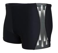 Aquarti Calzoncini da Bagno da Uomo con Strisce Laterali, Nero/Grigio, 6XL