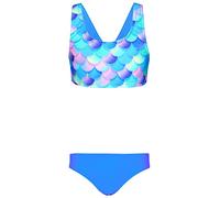 Aquarti Costume da Bagno per Ragazze Bikini Sportivo 2 Pezzi Bambina, Sirena/Viola/Blu/Rosa, 134