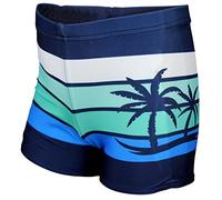 Aquarti Costume Piscina Bambino - Costume Nuoto Bambino con Motivo, Aderente e Asciugatura Rapida, Blu Scuro/Verde/Palm, 158