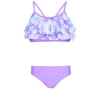 Aquarti Girls Costume da Bagno Bustier Bikini Set Bambine e Ragazze Due Pezzi, 030F con Volant/Sirena/Viola/Porpora, 122