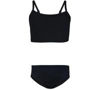 Aquarti Girls Costume da Bagno Bustier Bikini Set Bambine e Ragazze Due Pezzi, 038 Jacquard a Pois Nero, 158
