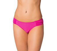 Aquarti Slip Bikini a Vita Bassa Arricciature Laterali Donna, Rosa, 44