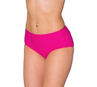 Aquarti Slip Bikini Donna a Vita Media - Slip Costume Donna Classico in Colori Solidi, Rosa, 50