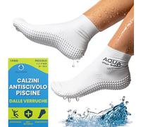 Aquasafe Calze Piscina Impermeabili Anti Verruche in Lattice Calze Nuoto Antiscivolo Scarpe Piscina Bambino Igieniche e Protettive (IT, Numero, 31, 35, Regular, Regular, Piccolo, White)