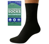 Aquasafe Guardsocks Calzini impermeabili per uomo e donna, design a 3 strati, traspiranti e confortevoli, per attività all'aperto in condizioni di bagnato, Nero , 9-10