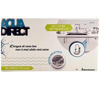 Aquasan 1227 Filtro Sottolavello Brevettato con Rubinetto e Contalitri Elettronico, Bianco/Blu