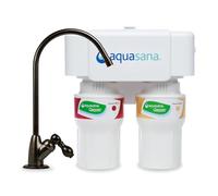 Aquasana 2-Stage Sotto Lavello Filtro Acqua Sistema con Olio Lucidato Rubinetto Bronzo