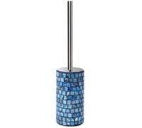 Aquasanit Crystal Portascopino Vetro Mosaico Blu Con Manico Con Coperchio Cromato Codice Prod: Qf9140bl