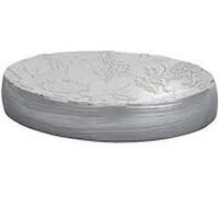 Aquasanit Damasco Portasapone Bianco/argento Codice Prod: Qd6110wk