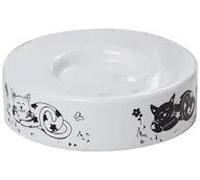 Aquasanit Fibi Portasapone Ceramica Bianco Decorato Codice Prod: Qc7110