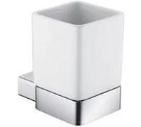 Aquasanit Leaf Porta Bicchiere In Alluminio Con Bicchiere In Ceramica Bianco Codice Prod: A206100as